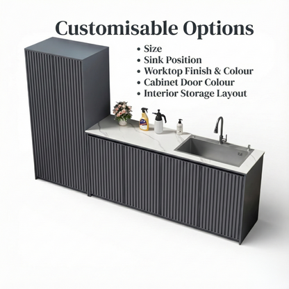 Outdoor Sink Cabinet with Storage for Garden &amp; Courtyard Use OKC-107