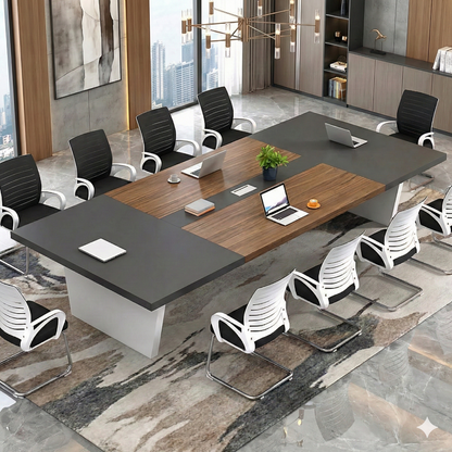 Simple Rectangular Conference Table And Chair Combination MT-007