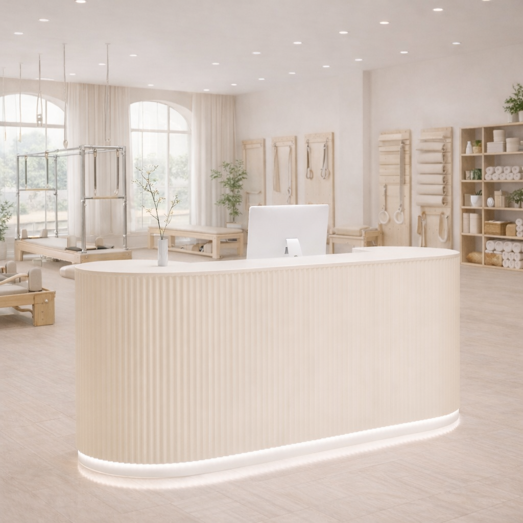 Soft Cream Luxury Reception Desk for Hotels, Boutiques &amp; Salons RD-149