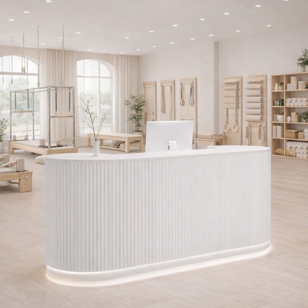 Soft Cream Luxury Reception Desk for Hotels, Boutiques &amp; Salons RD-149