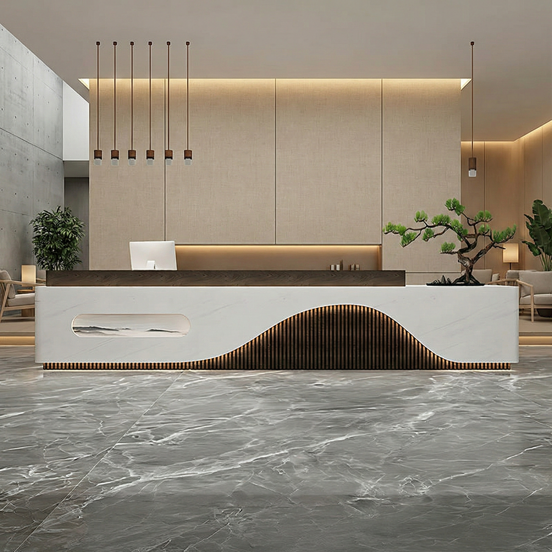 Simple and Modern Hotel Reception Desk RD-145